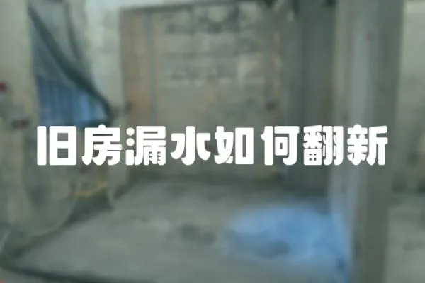 舊房漏水如何翻新