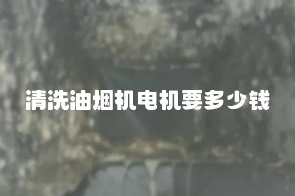 清洗油煙機電機要多少錢