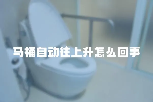 馬桶自動(dòng)往上升怎么回事