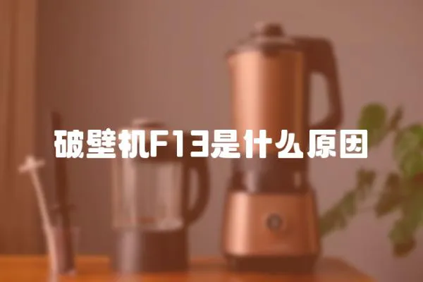 破壁機F13是什么原因
