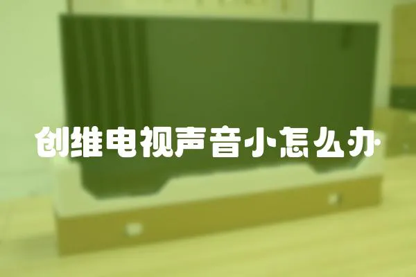 創(chuàng)維電視聲音小怎么辦