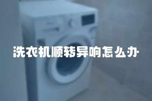 洗衣機(jī)順轉(zhuǎn)異響怎么辦