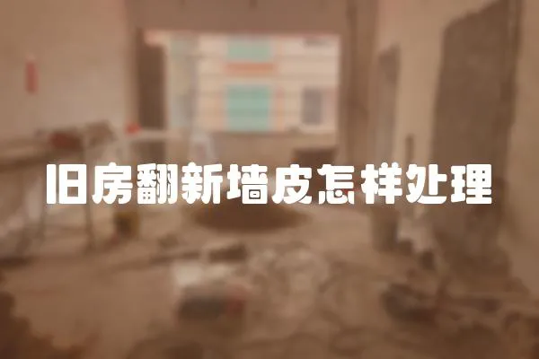 舊房翻新墻皮怎樣處理