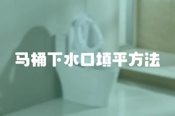 馬桶下水口填平方法