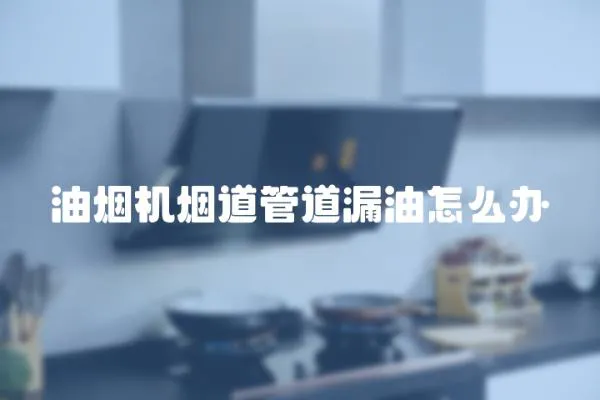 油煙機煙道管道漏油怎么辦