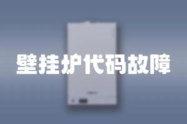 壁掛爐代碼故障