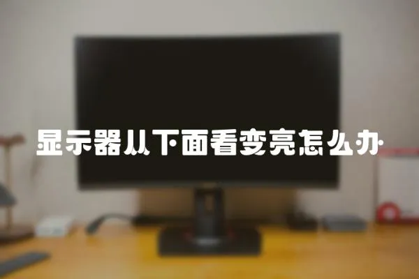 显示器从下面看变亮怎么办