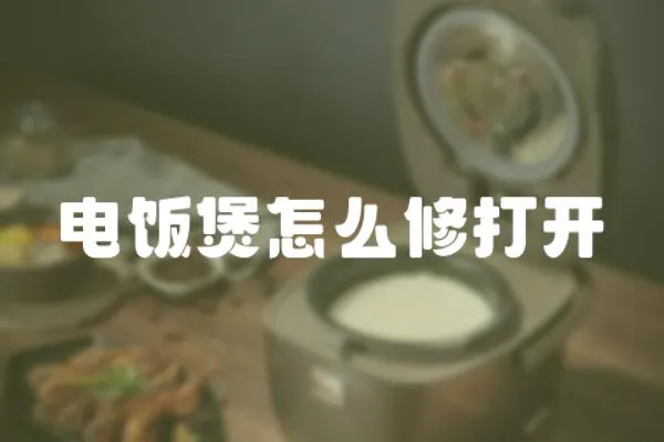 電飯煲怎么修打開