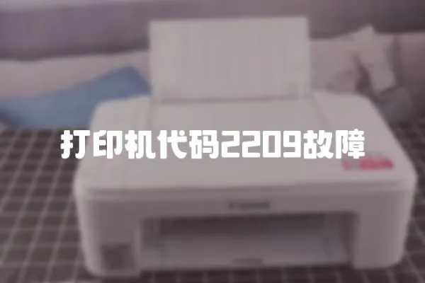 打印機代碼2209故障