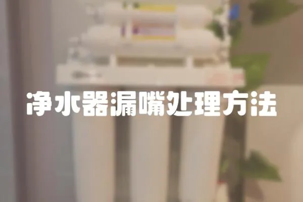 凈水器漏嘴處理方法
