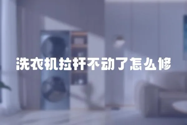 洗衣機(jī)拉桿不動(dòng)了怎么修