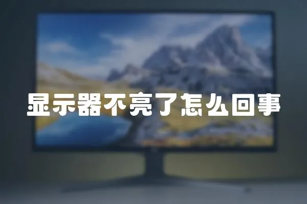 顯示器不亮了怎么回事