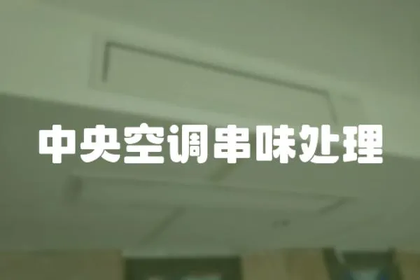 中央空調(diào)串味處理