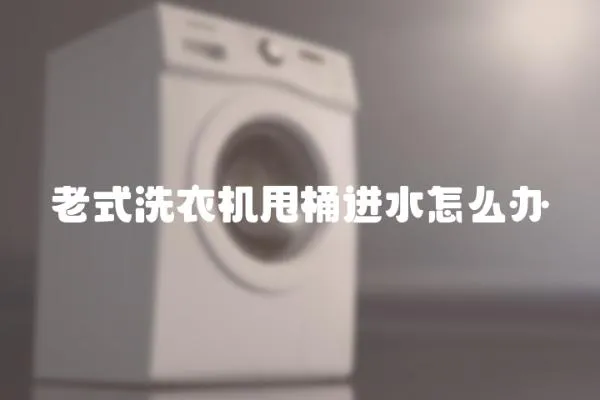 老式洗衣機甩桶進水怎么辦