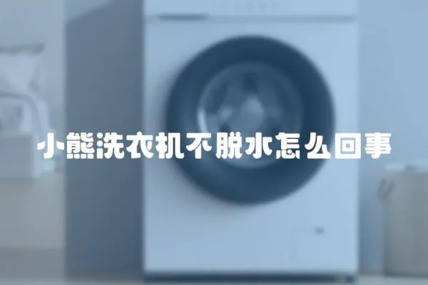 小熊洗衣機不脫水怎么回事