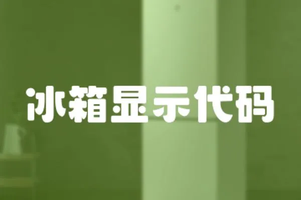 冰箱顯示代碼