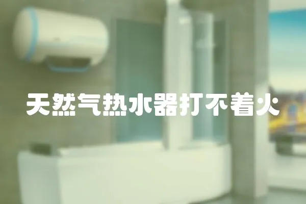 天然氣熱水器打不著火
