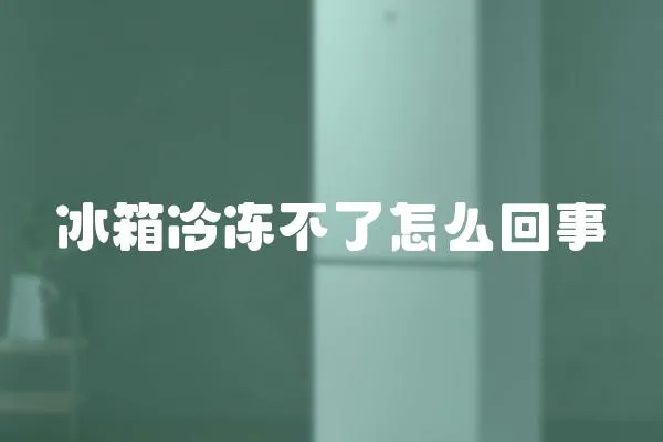冰箱冷凍不了怎么回事