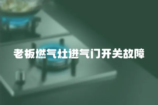 老板燃氣灶進氣門開關故障