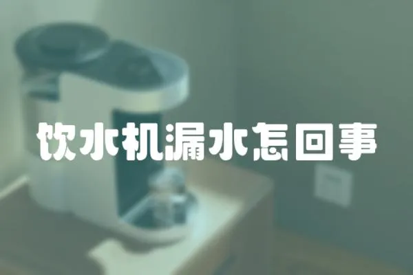 飲水機漏水怎回事