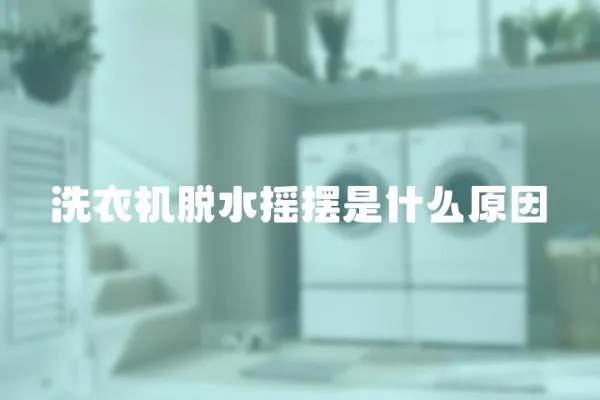 洗衣機脫水搖擺是什么原因