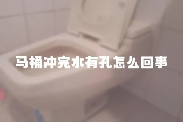 馬桶沖完水有孔怎么回事