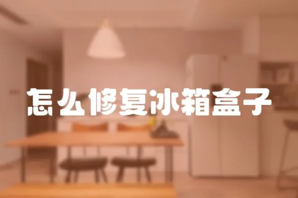 怎么修復冰箱盒子