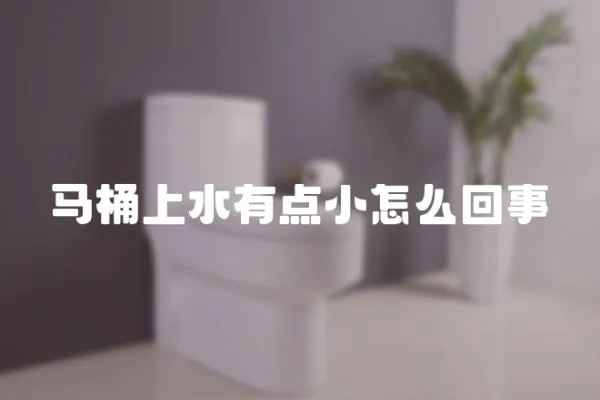 馬桶上水有點小怎么回事