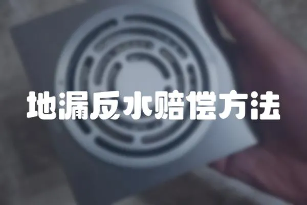 地漏反水賠償方法