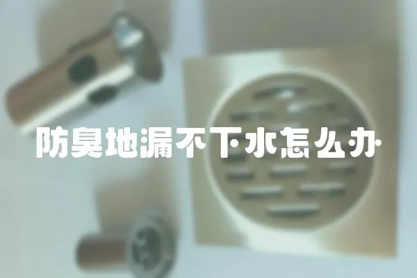 防臭地漏不下水怎么辦