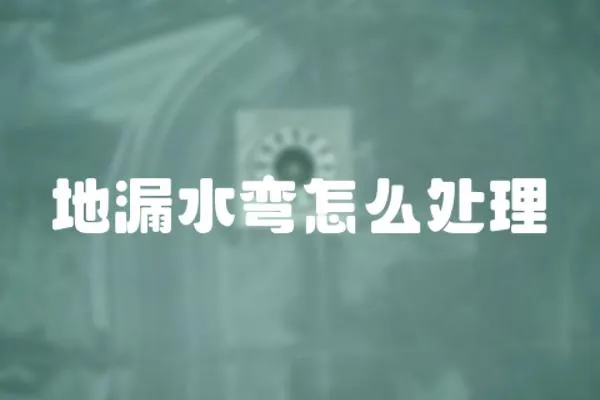 地漏水彎怎么處理