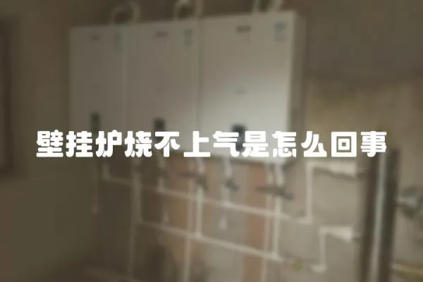 壁掛爐燒不上氣是怎么回事