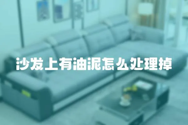 沙發上有油泥怎么處理掉