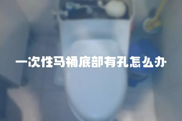 一次性馬桶底部有孔怎么辦