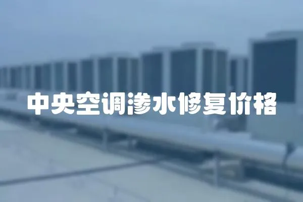 中央空調(diào)滲水修復(fù)價(jià)格
