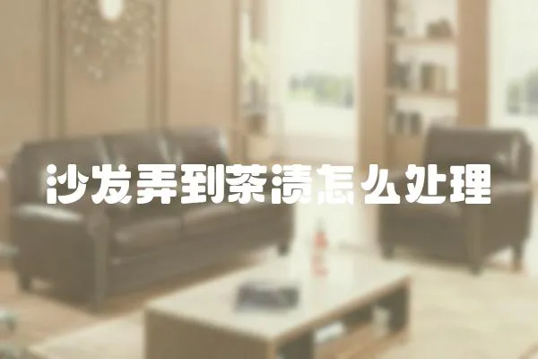 沙發弄到茶漬怎么處理