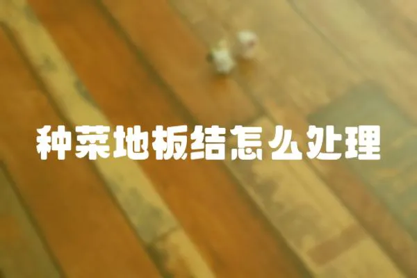 種菜地板結怎么處理