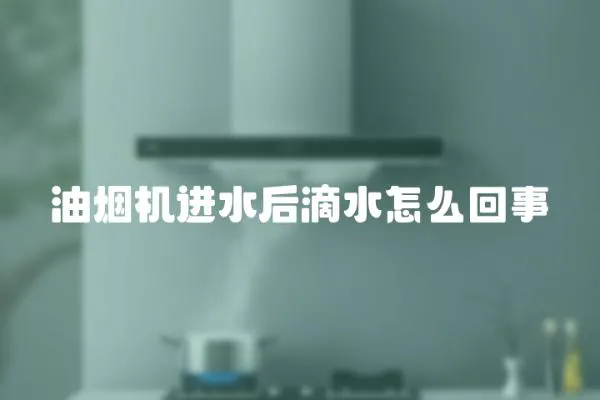 油煙機進水后滴水怎么回事