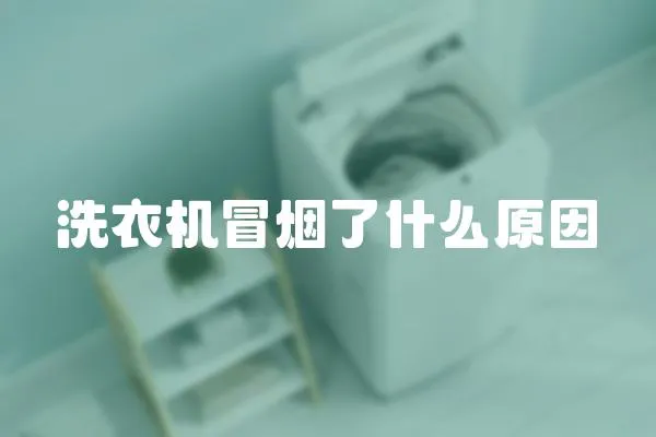 洗衣機冒煙了什么原因