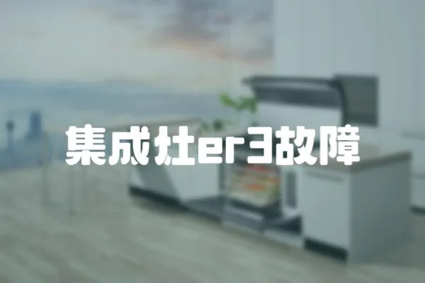 集成灶er3故障