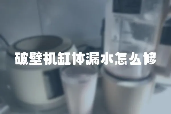 破壁機缸體漏水怎么修