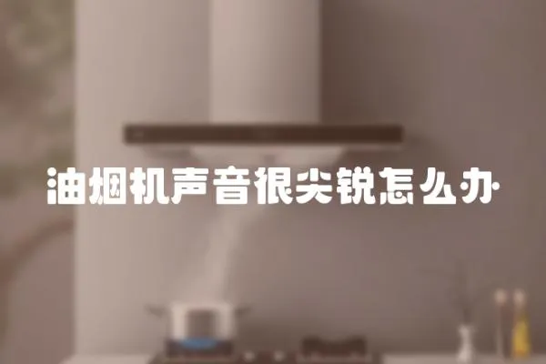 油煙機聲音很尖銳怎么辦