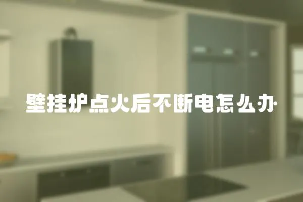 壁掛爐點火后不斷電怎么辦