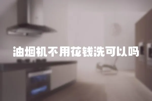 油烟机不用花钱洗可以吗