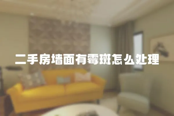 二手房墻面有霉斑怎么處理