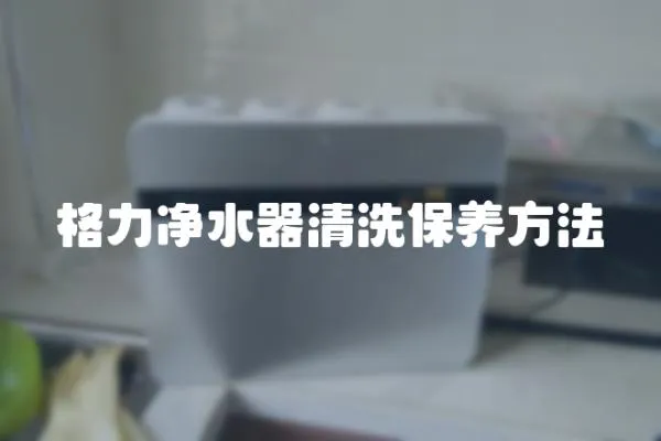 格力凈水器清洗保養方法