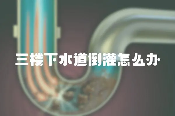 三樓下水道倒灌怎么辦