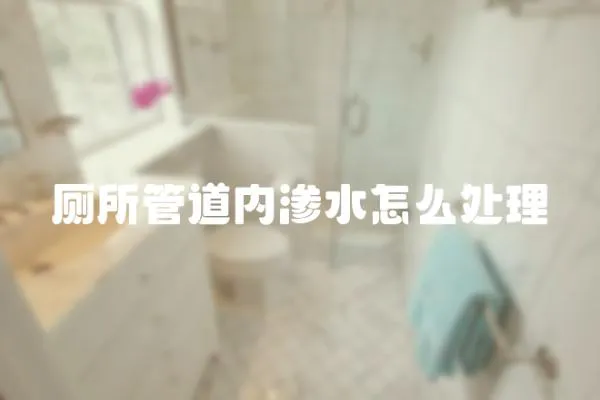 廁所管道內(nèi)滲水怎么處理