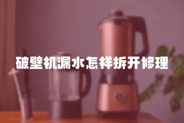 破壁機漏水怎樣拆開修理