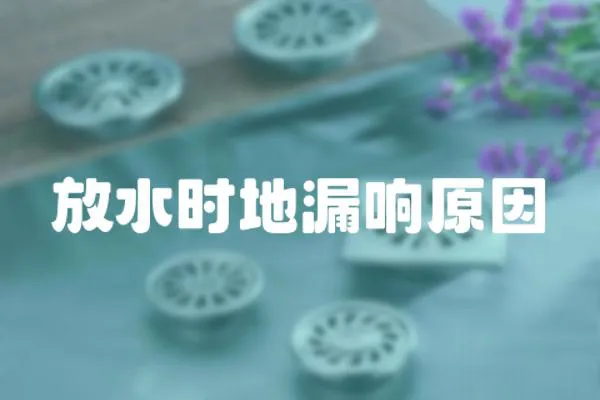放水時地漏響原因
